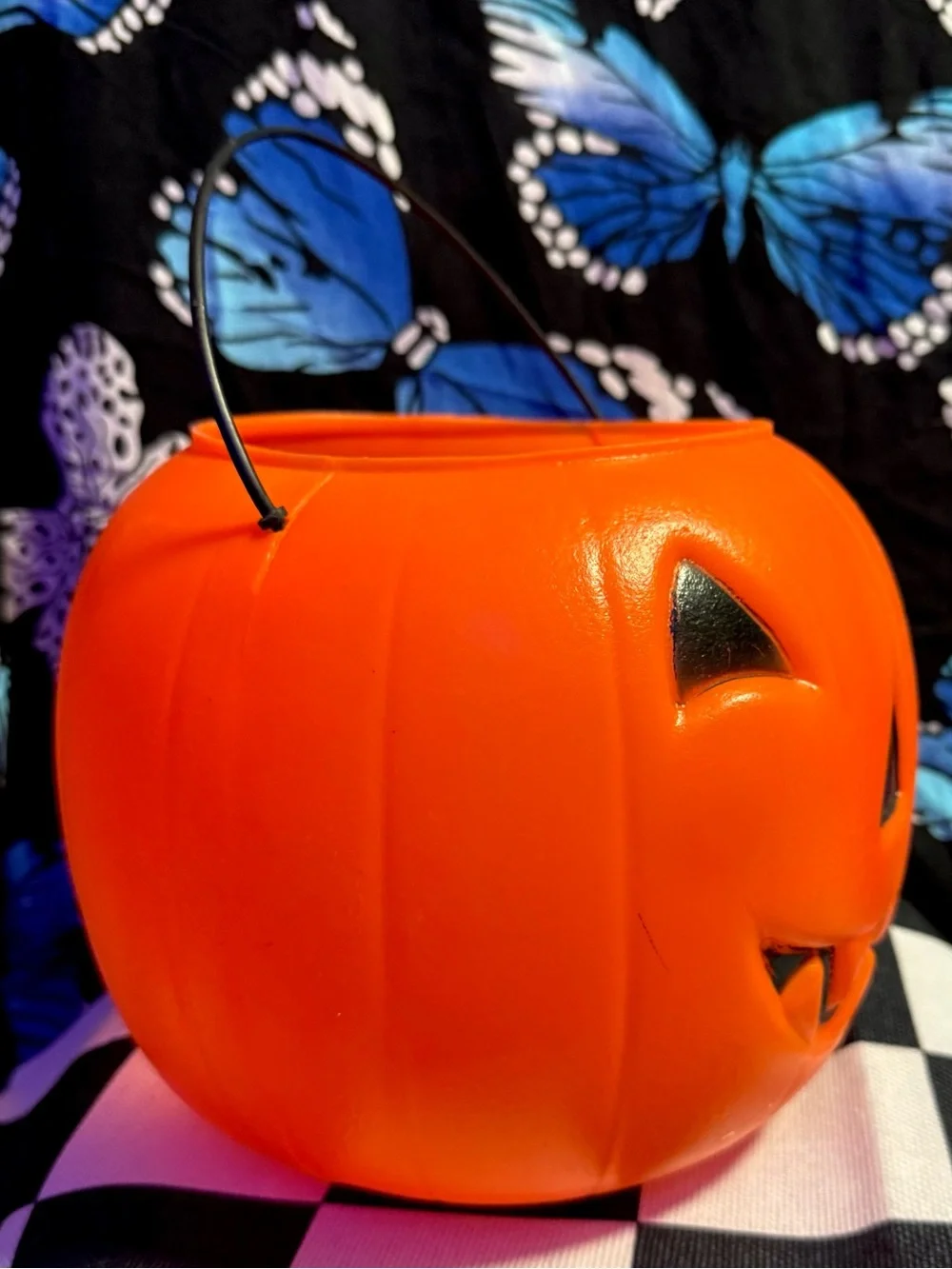 Vintage General Foam Orange Halloween Jack O Lantern Blow Mold